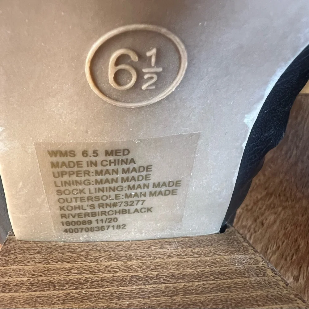 LC Lauren Conrad Woven Mule Heels Black Pointed Toe Size 6.5 - Picture 11 of 11